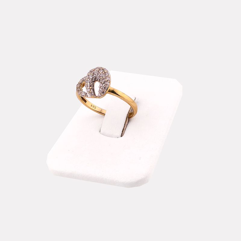 Anillo Corazon C/p Bca  14k 2.1g #7